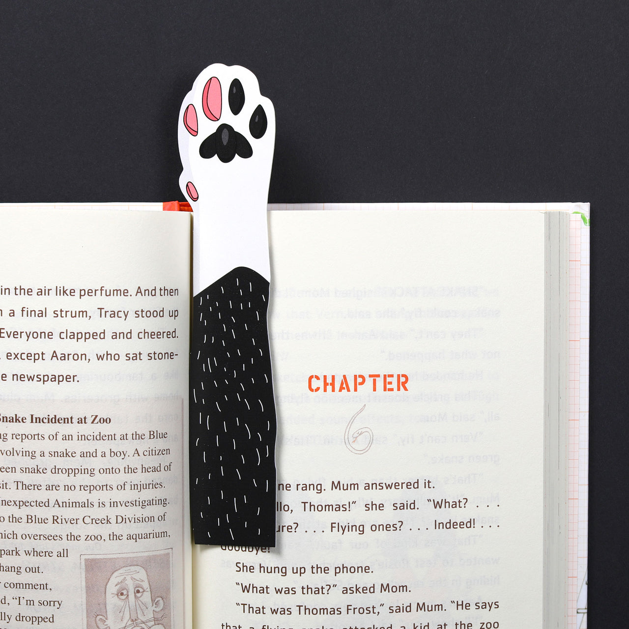 Cat Paw Bookmark (Tuxedo)