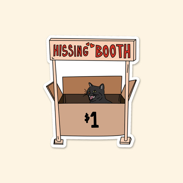 Hissing Booth Cat Sticker