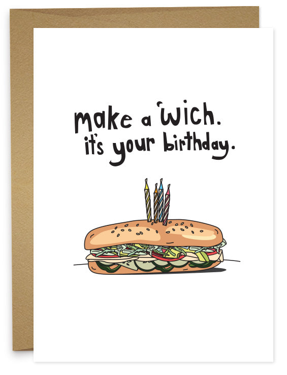 Birthday Make a 'Wich Card