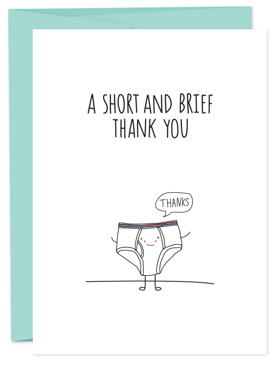 A Short and Brief Thank You Card