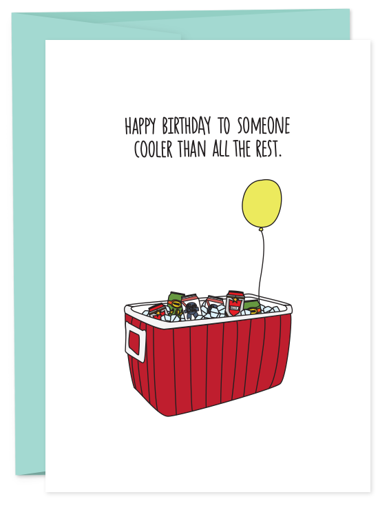 Happy Birthday - Cooler Card