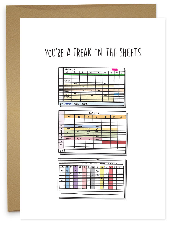 Freak in the Sheets Card