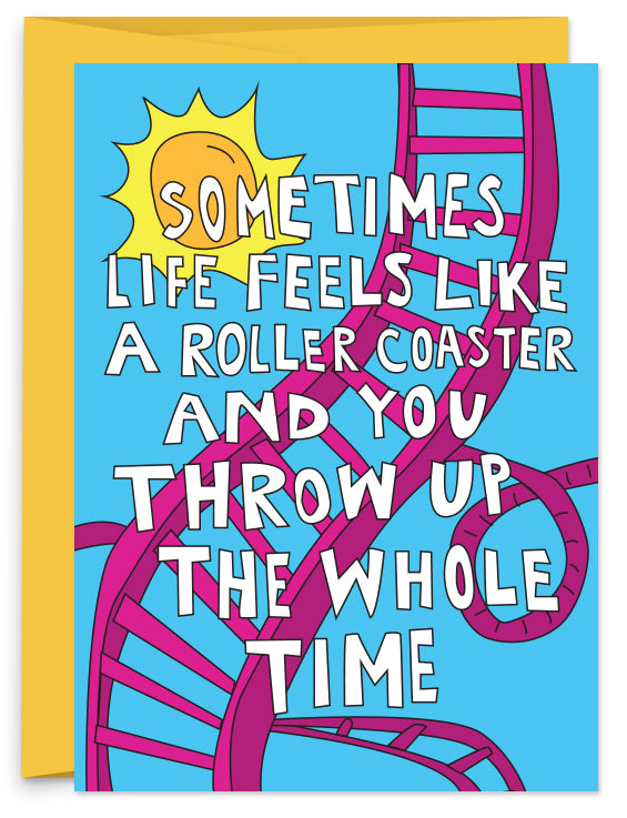 Life Is A Roller Coaster Card