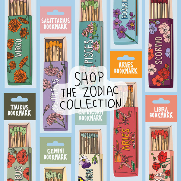 Zodiac Matchbox Die Cut Bookmarks