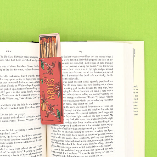Aries Zodiac Matchbox Die Cut Bookmark