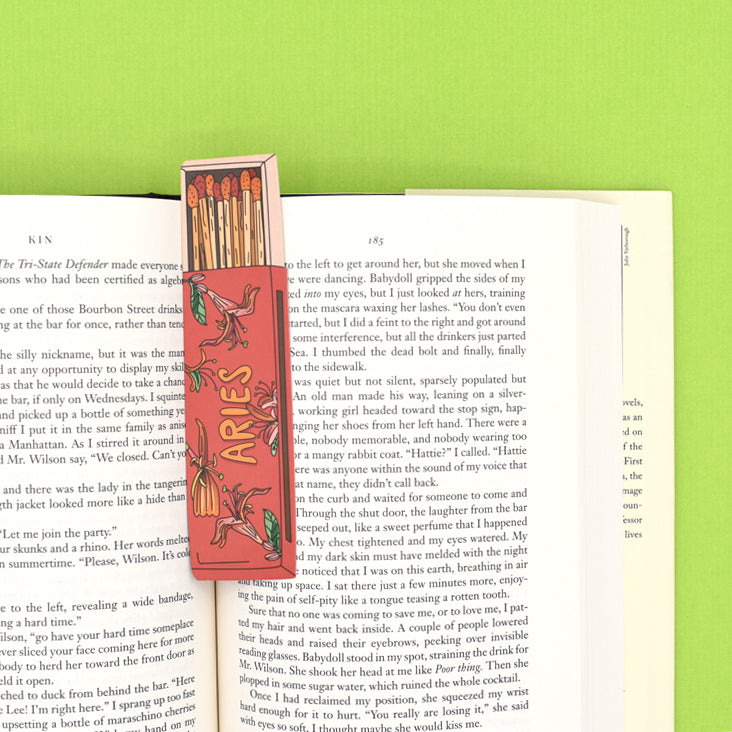 Aries Zodiac Matchbox Die Cut Bookmark