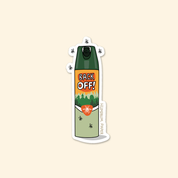 Back Off Bug Spray Sticker