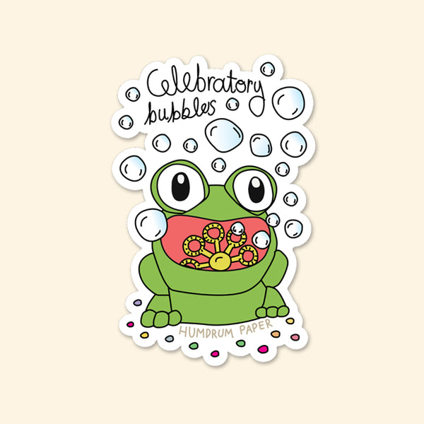 Celebratory Bubbles Sticker