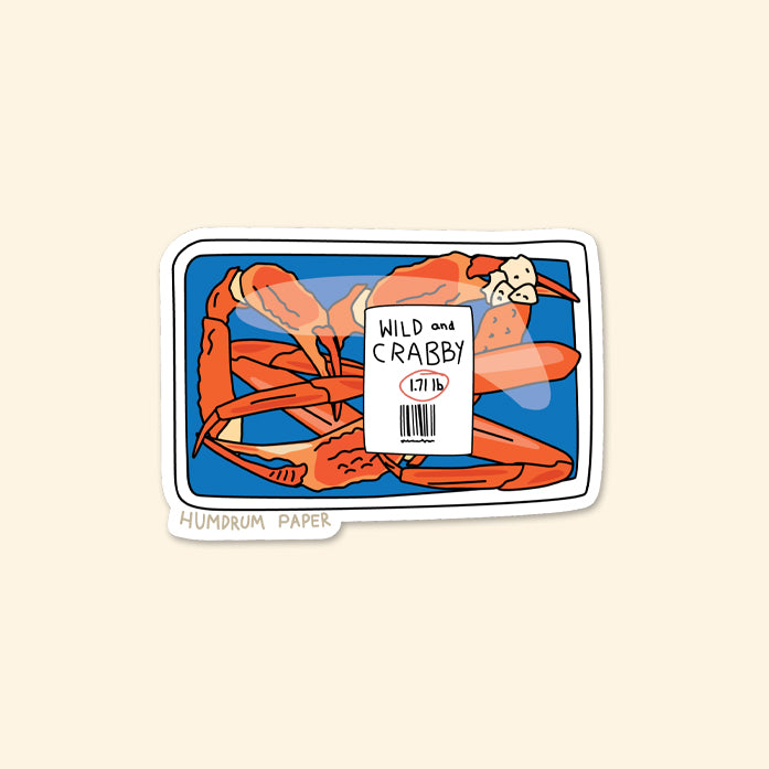 Wild and Crabby Crab Legs Sticker