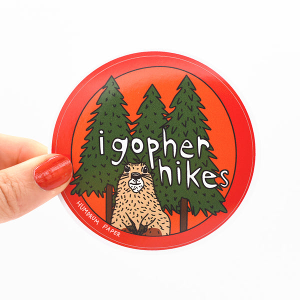 I Gopher Hikes Sticker