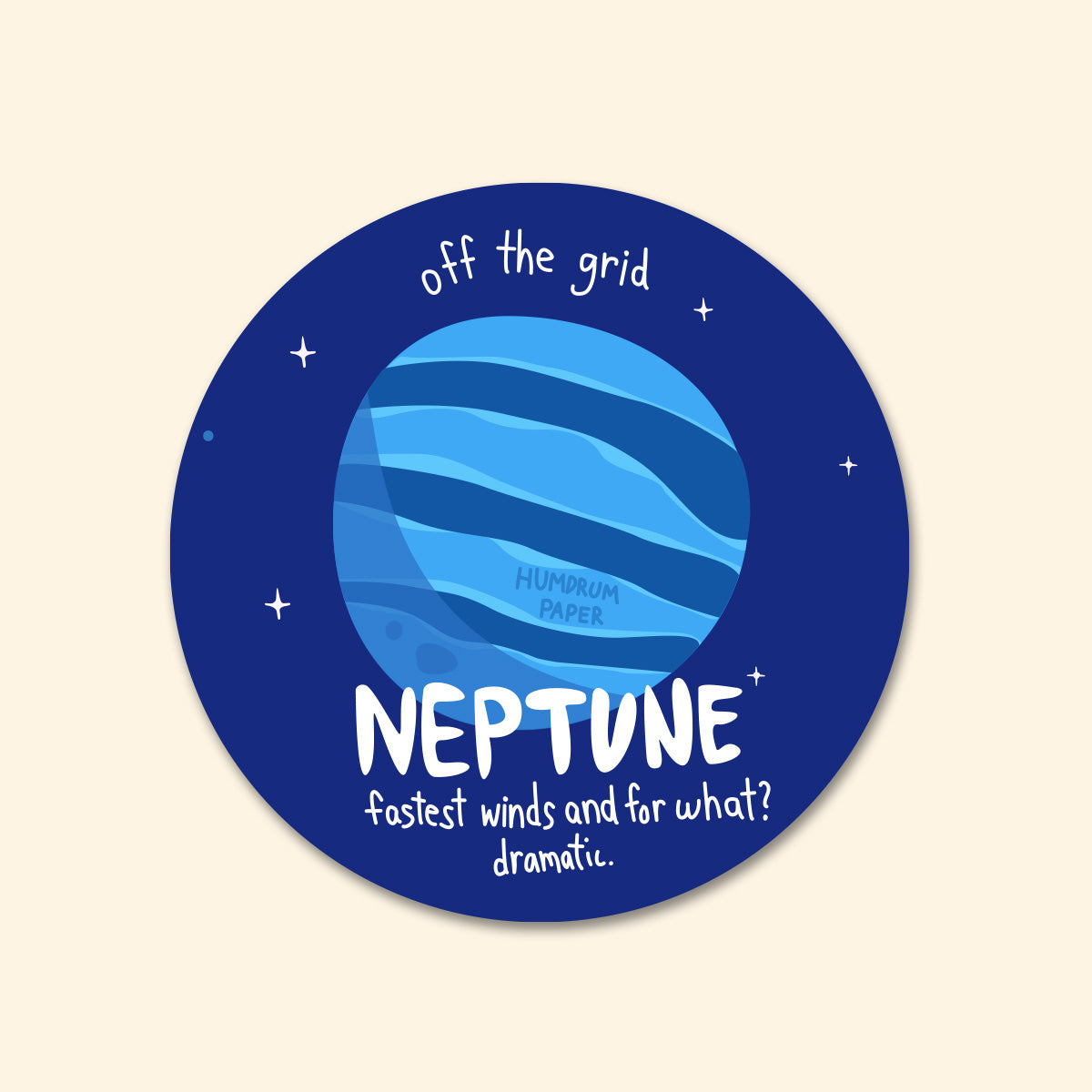 Neptune “Off the Grid” Space Sticker