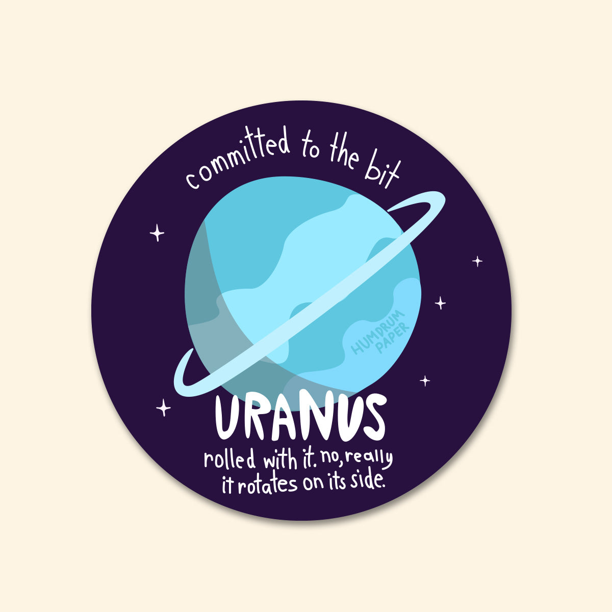 Uranus “Committed to the Bit” Space Sticker