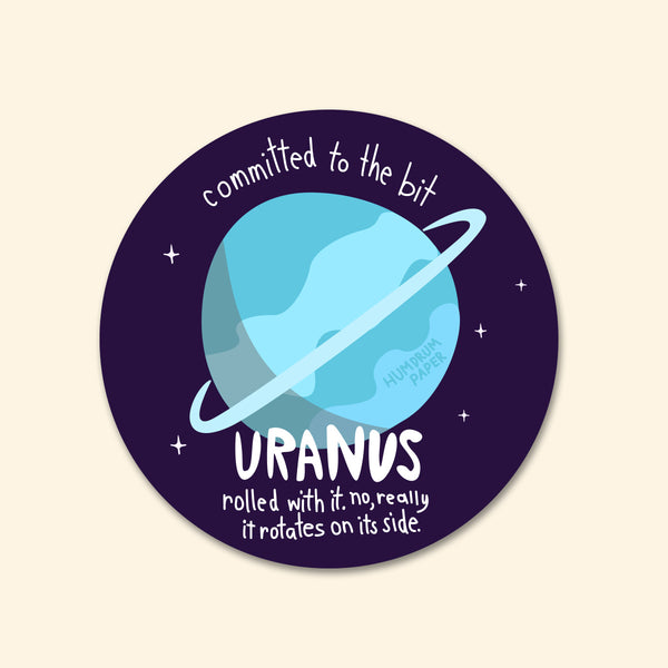 Uranus “Committed to the Bit” Space Sticker