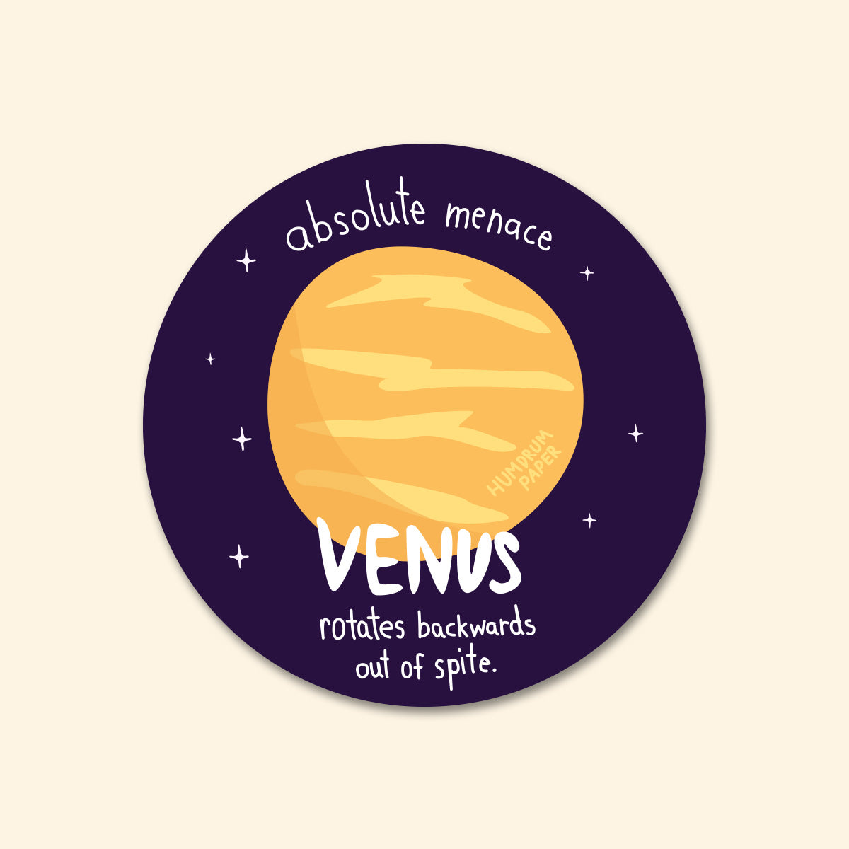 Venus “Absolute Menace” Space Sticker