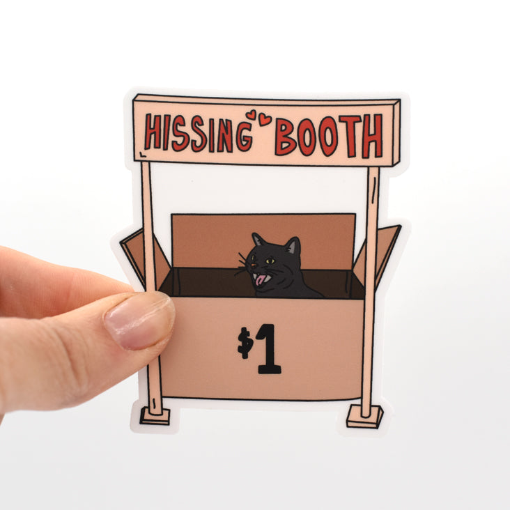 Hissing Booth Cat Sticker