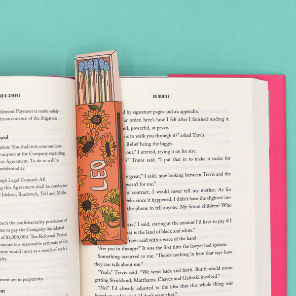 Leo Zodiac Matchbox Die Cut Bookmark