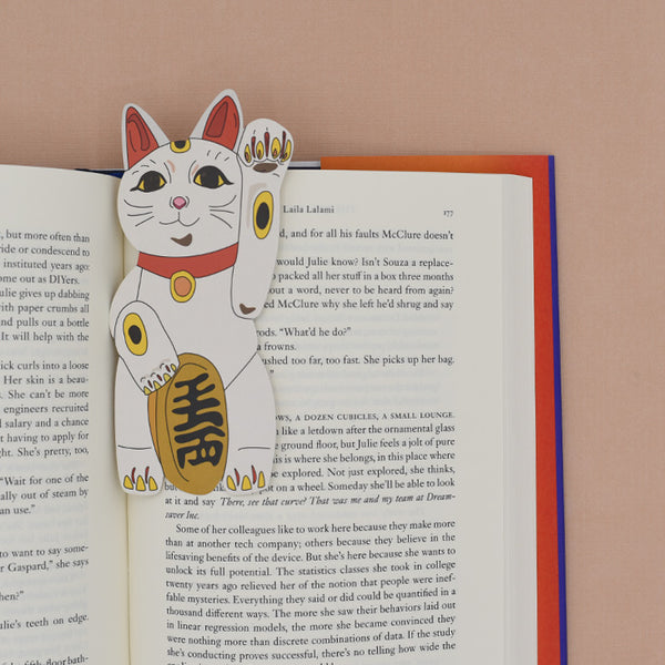 Lucky Cat Die Cut Bookmark