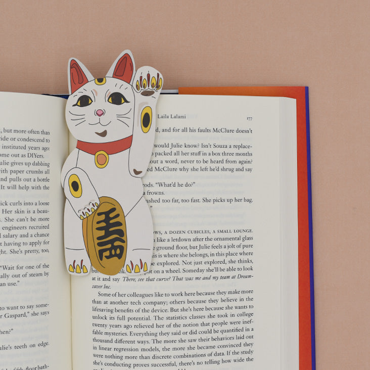 Lucky Cat Die Cut Bookmark