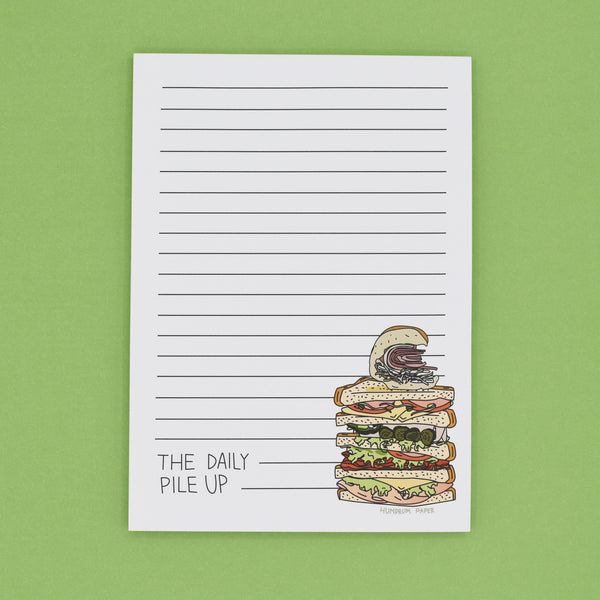 The Daily Pile Up Sandwiches Notepad