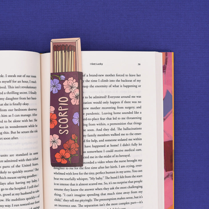 Scorpio Zodiac Matchbox Die Cut Bookmark