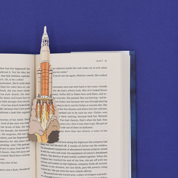 Spaceship Die Cut Bookmark