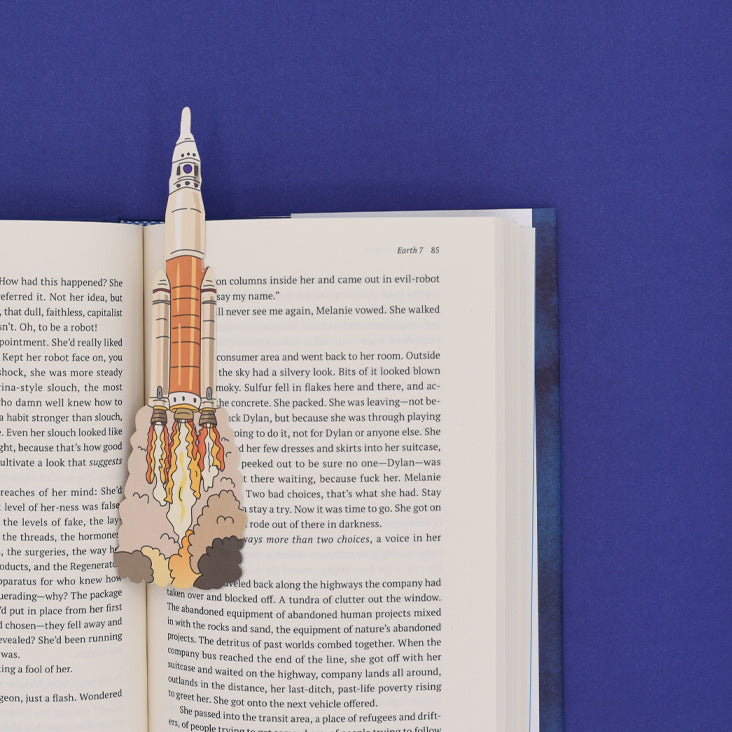 Spaceship Die Cut Bookmark