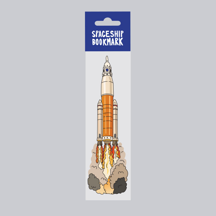 Spaceship Die Cut Bookmark