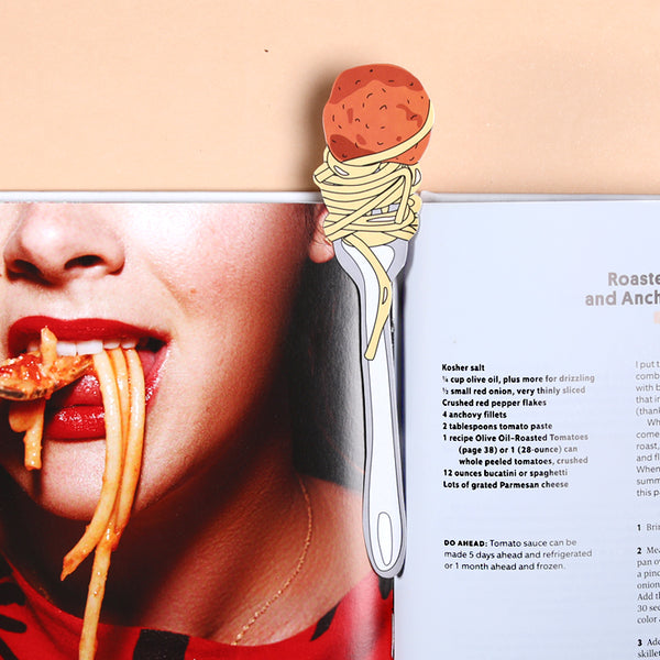 Spaghetti and Meatball Bookmark (it's die cut!)