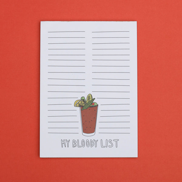 My Bloody List Notepad