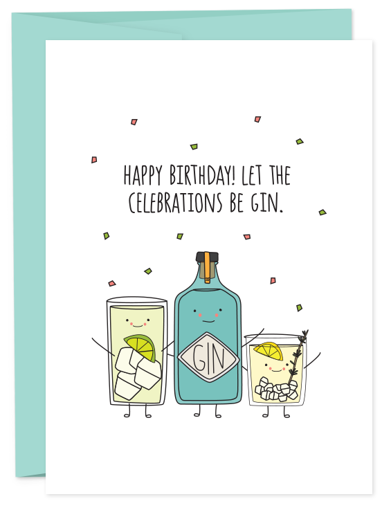 Happy Birthday - Celebrations Be Gin Card