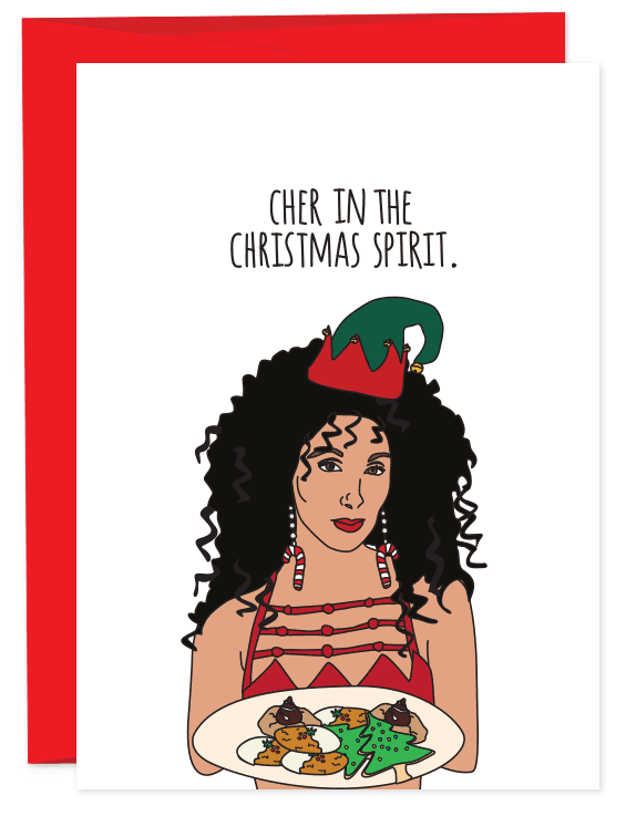 Cher In The Christmas Spirit Card