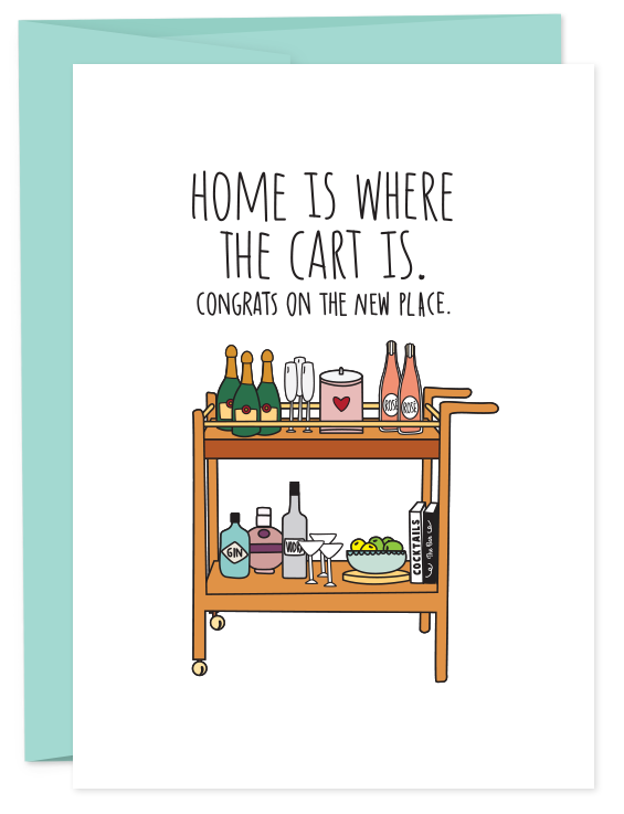 Home Is Where the Cart Is - New Home Card