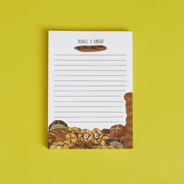 Things I Knead Notepad