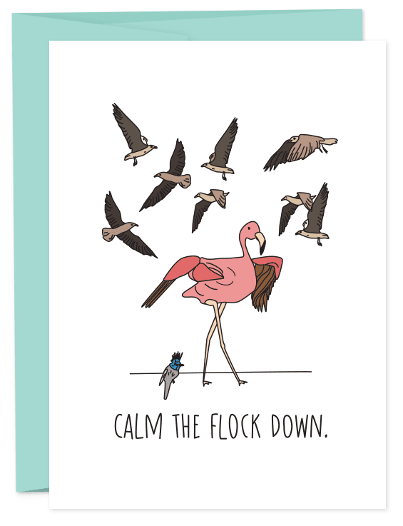 Calm the Flock Down Card